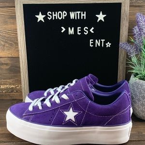 one star purple converse